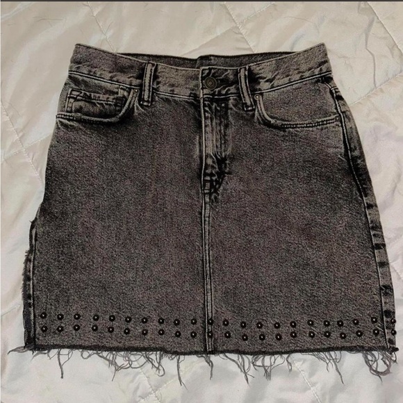 All Saints Dresses & Skirts - All Saints Charcoal Denim Mini Skirt